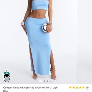Fashion Nova Light Blue Maxi Dress Set